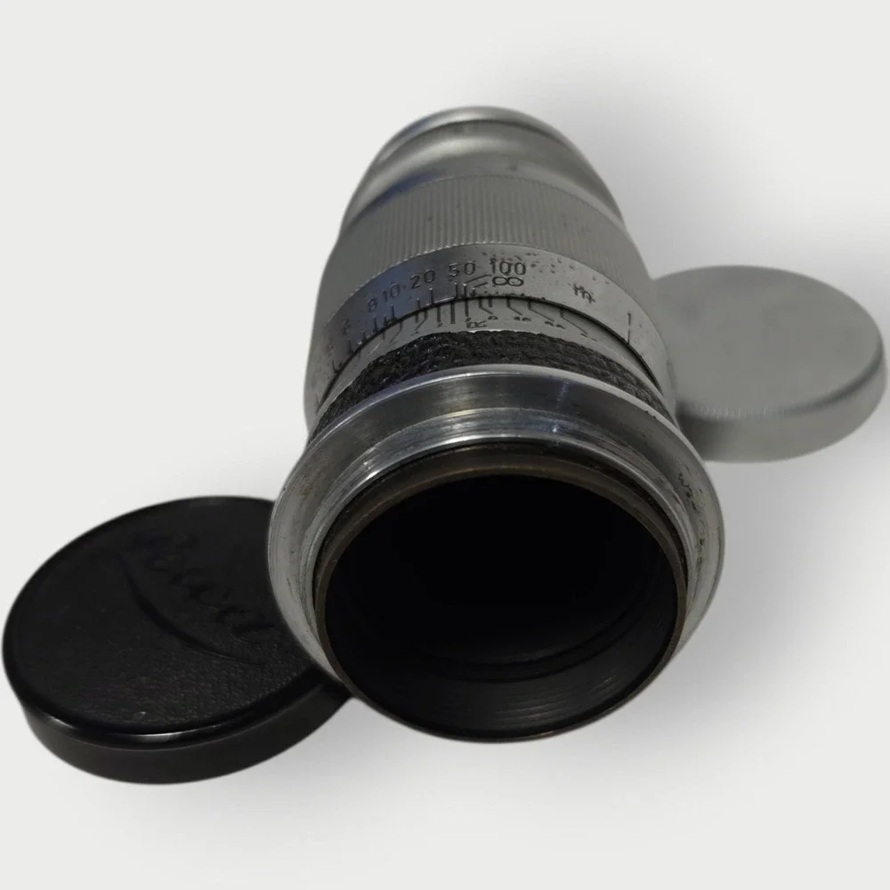 Vintage Leica Leitz Wetzlar Elmar 9cm‎ 90mm f/4 LTM Screw Mount Lens Germany